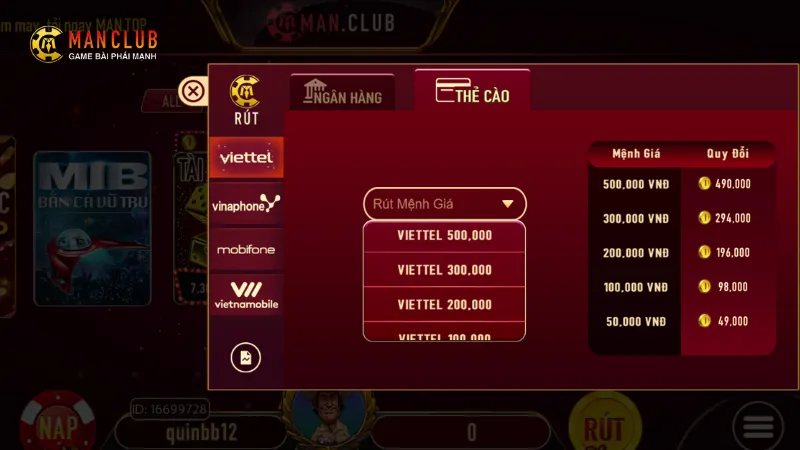 Rút Tiền Manclub Có Lâu Không? Giải Đáp Thắc Mắc Cho Người Chơi 2 Quy trình rút tiền Manclub có lâu không?